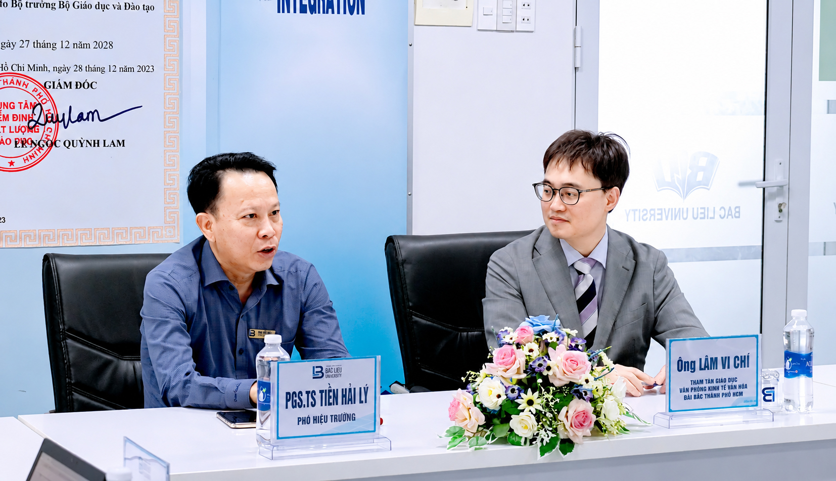 Trường Đại học Bạc Liêu tiếp đón và làm việc với Văn phòng Chương trình học bổng INTENSE